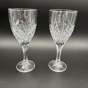 Vtg Godinger Shannon Crystal‎ DUBLIN Wine/All-Purpose Goblet 8"x3 1/4" Set of 2